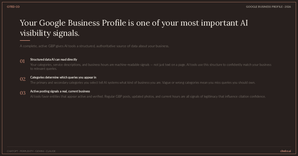 Why Your Google Business Profile Is One of the Most Important AI Visibility Signals You Have