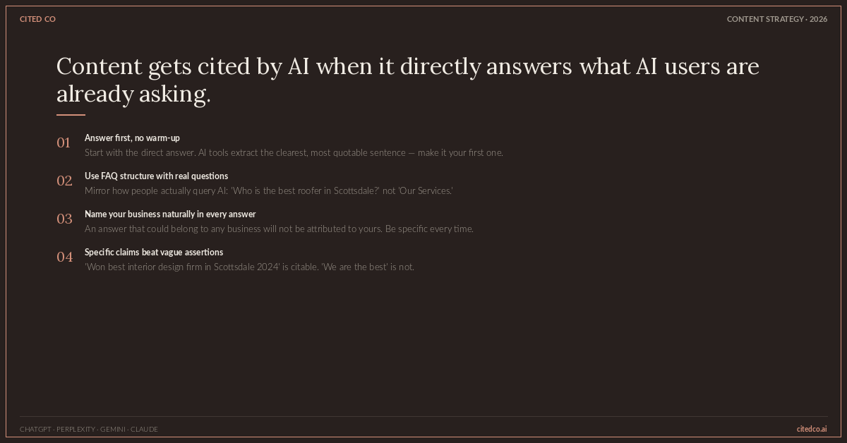 How to Write Content That Gets Cited by ChatGPT, Perplexity, and Gemini