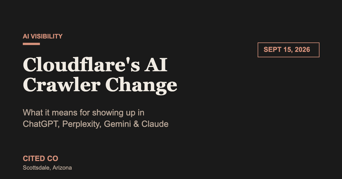 What Cloudflare’s AI Crawler Changes Mean for Your AI Visibility